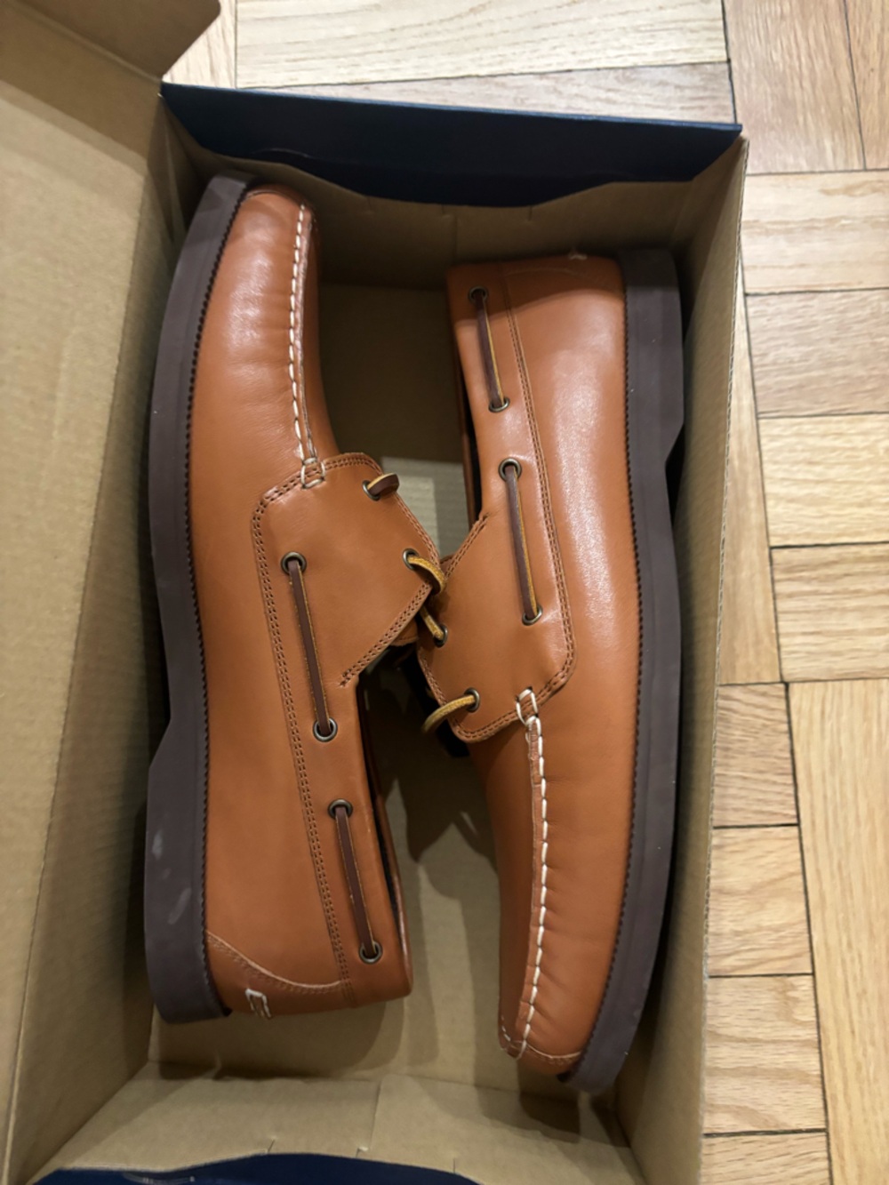 Cole Haan G+ Bowside BoatShoe Cognac Leather NIB Loafer C42132 Mens Sizes